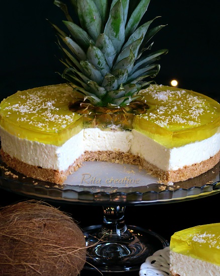 sernik z ananasem i kokosem