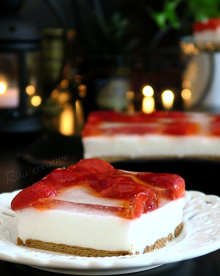 ptasie mleczko z truskawkami ptasie mleczko z truskawkami i galaretką