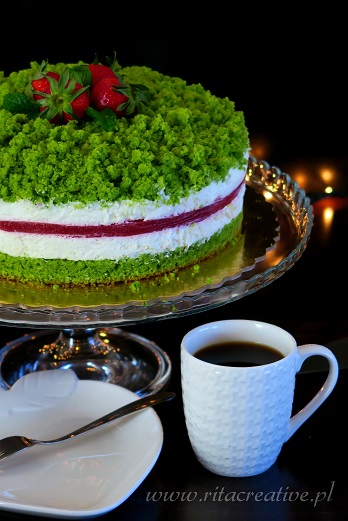 ciasto szpinakowo truskawkowe