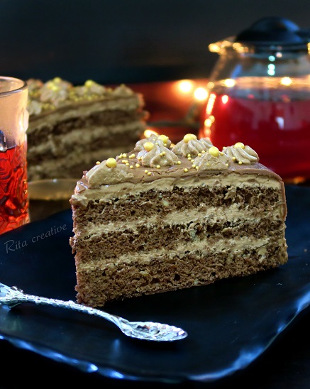 tort orzechowo kakaowy z nutellą