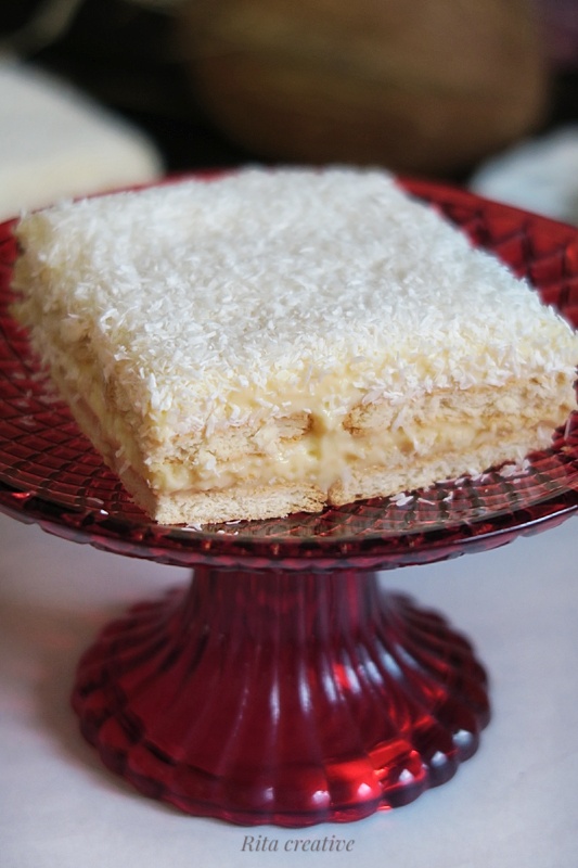 Ciasto z budyniem i kokosem Ciasto kokos na budyniu