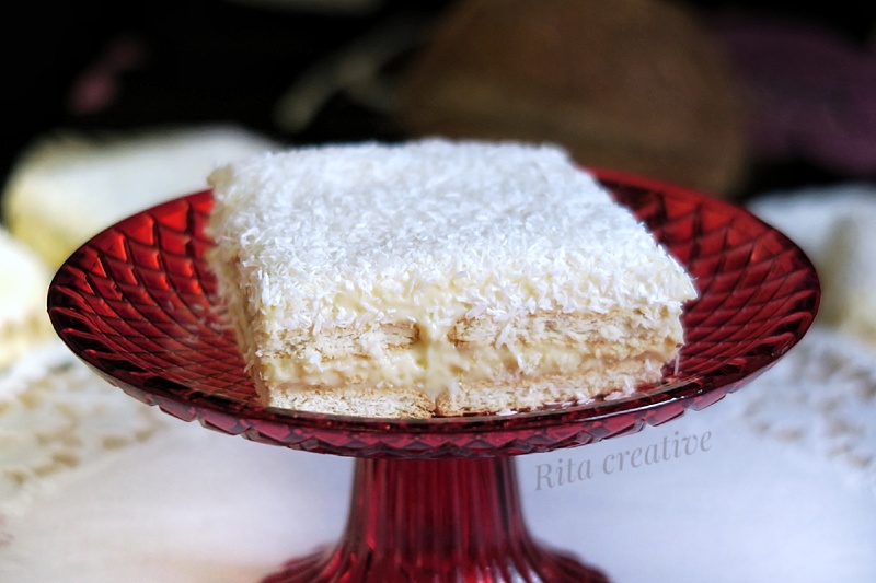 ciasto kokosowe z budyniem ciasto kokos na budyniu
