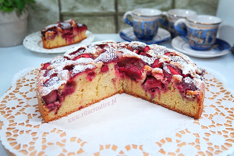 ciasto z truskawkami placek z truskawkami