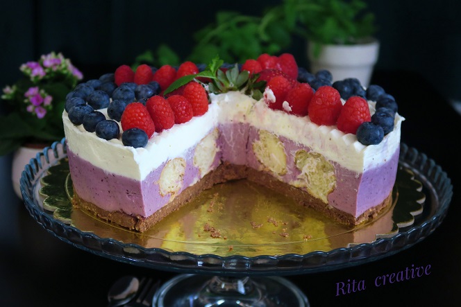 ciasto z borówkami amerykańskimi bez pieczenia ciasto z borówkami na zimno