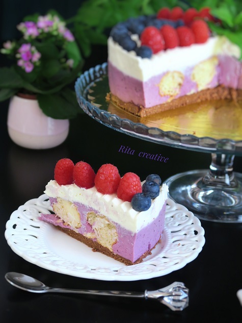 ciasto z borówkami amerykańskimi bez pieczenia ciasto 7 days z borówkami