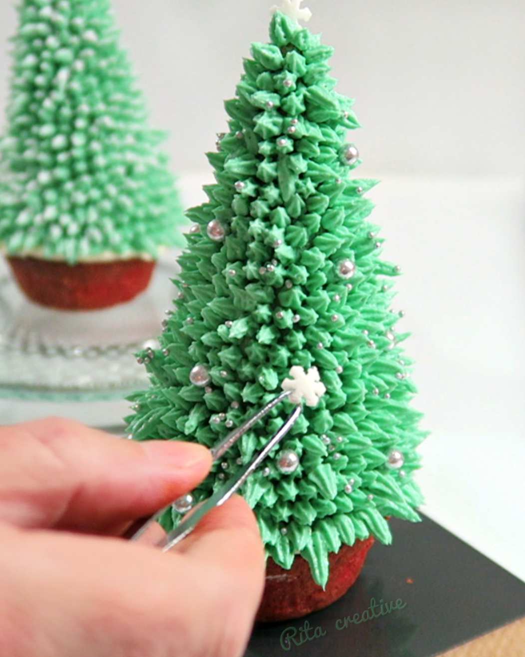 tartaletki choinki dekorowanie choinki z wafelka