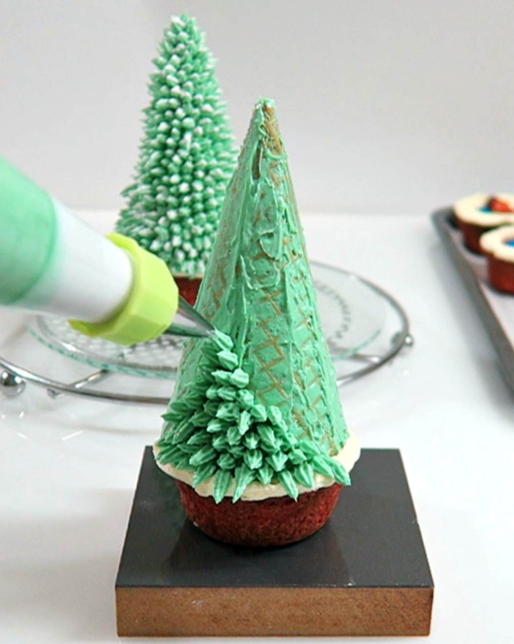 tartaletki choinki dekorowanie choinki z wafelka