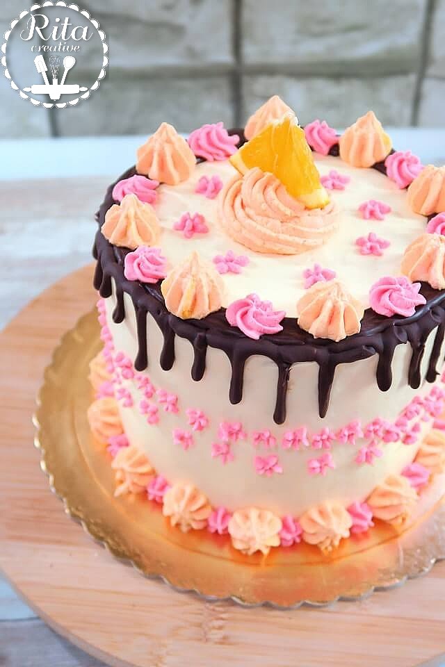 tort z kremem orange curd