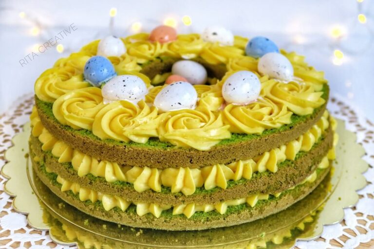 Szpinakowe ciasto - ptasie gniazdo