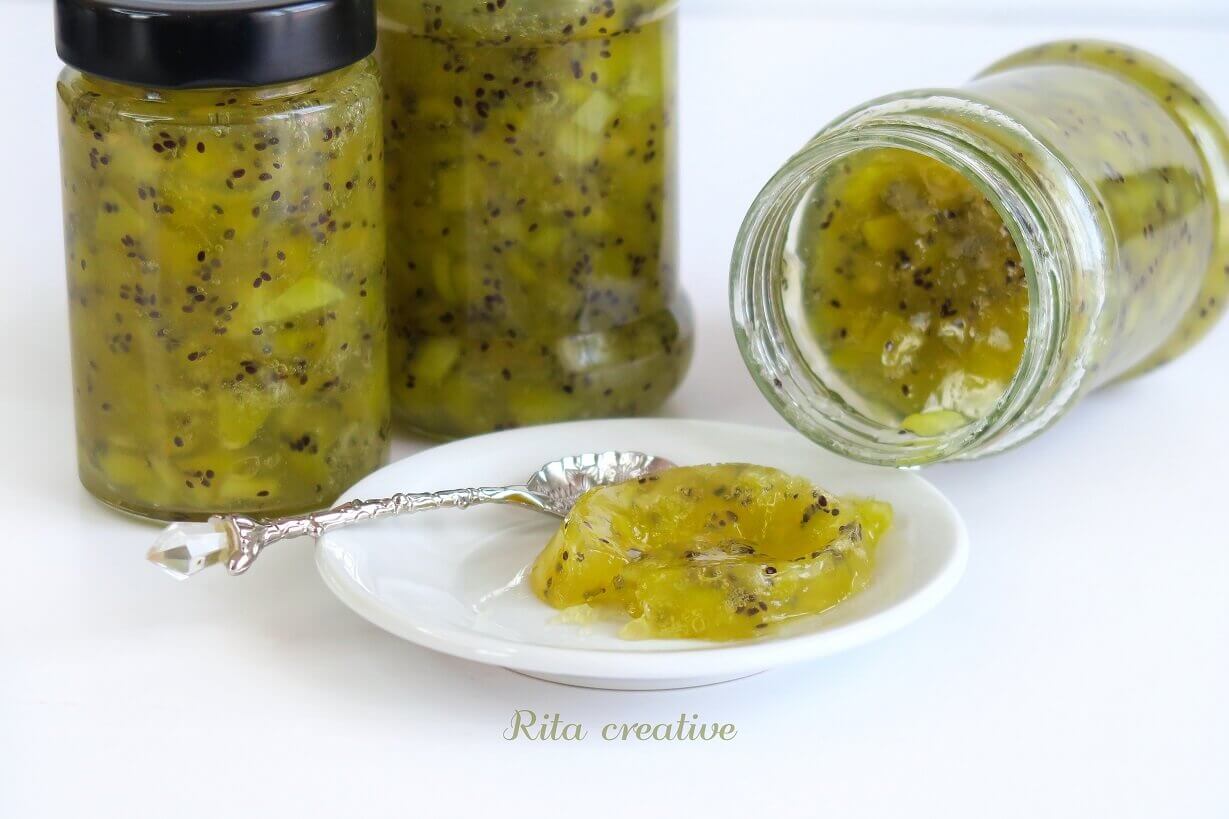 Dżem z kiwi z żelfiksem. Dżem kiwi.