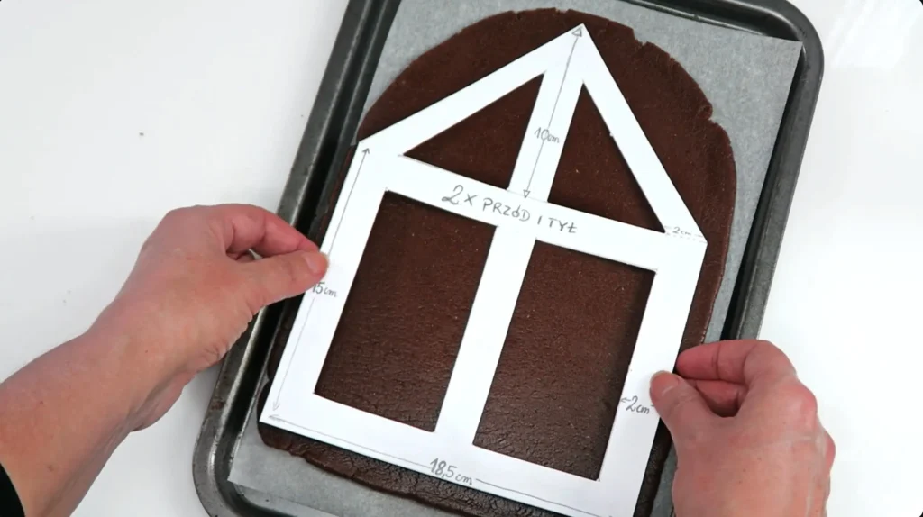 Szablon domku z piernika