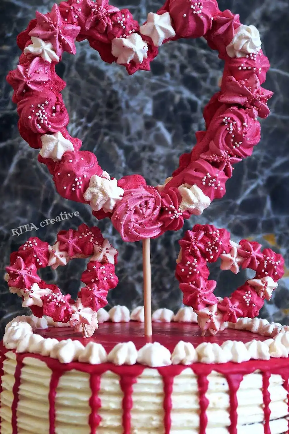 Lizaki Bezowe Serduszka - do jedzenia i dekoracji tortów.