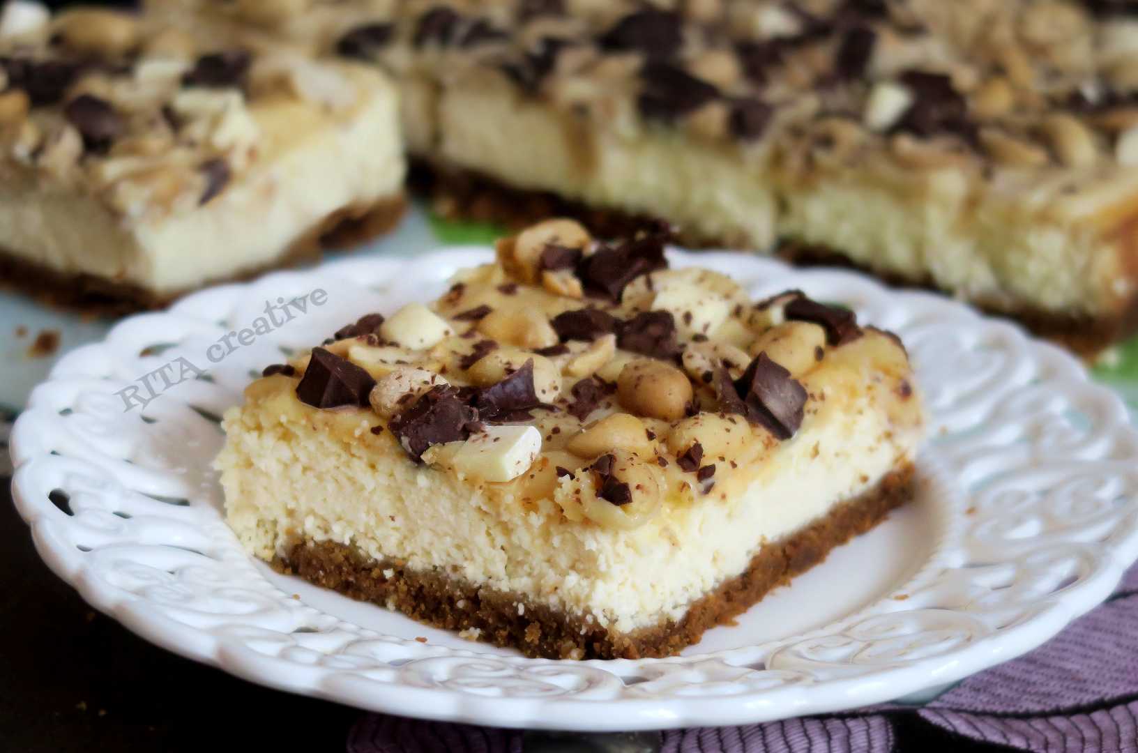 sernik toffi z orzeszkami i czekoladą toffi sernik