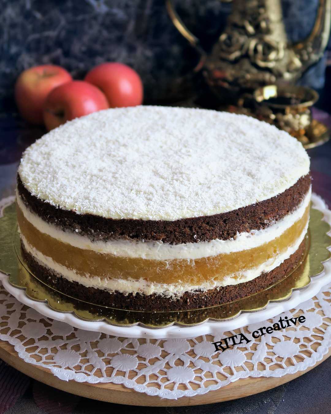 Makowiec japoński z jabłkami Makowiec japoński z jabłkami prażonymi