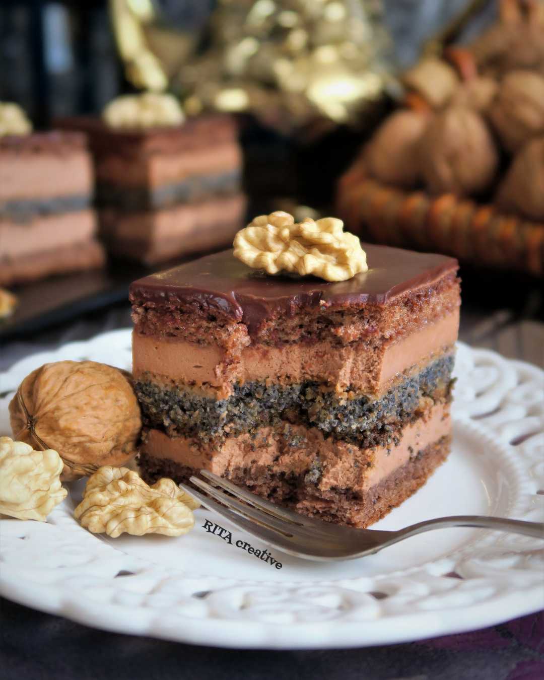 Euforia czekoladowo makowa ciasto z czekoladą i makiem