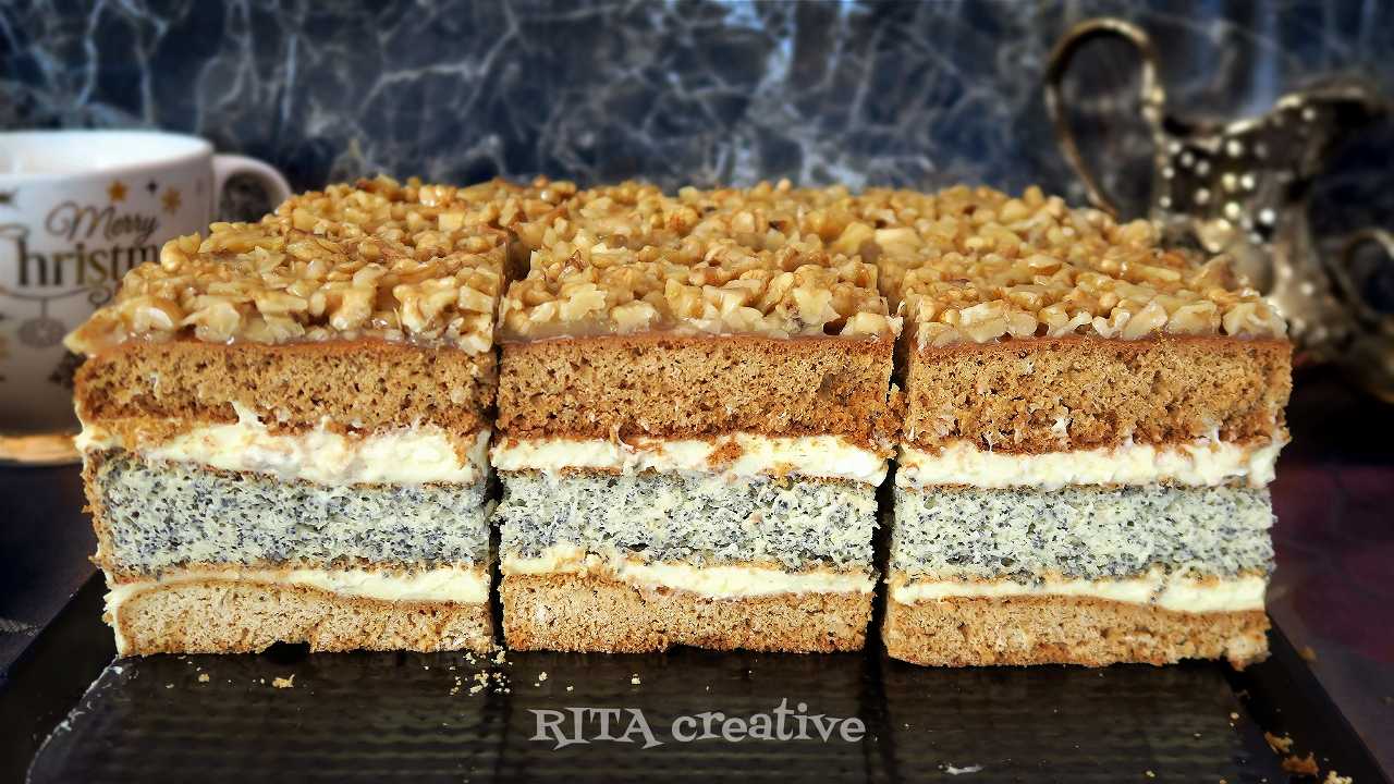 Miodownik z orzechami i makiem miodownik z makiem i orzechami