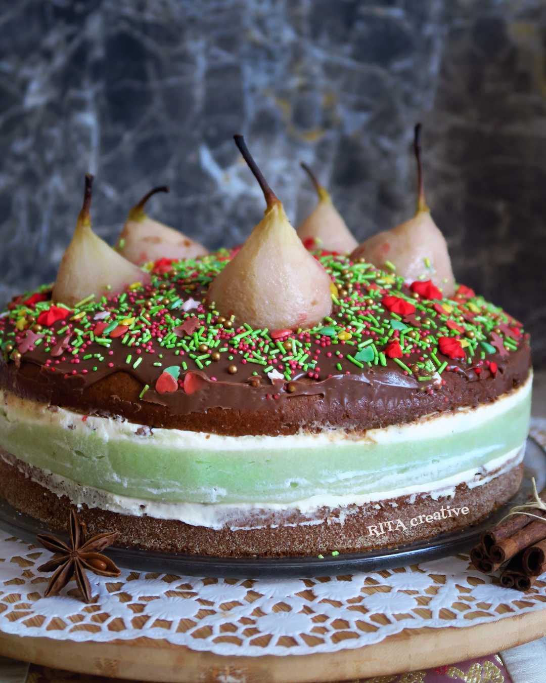 Piernik z gruszkami i marsmallows