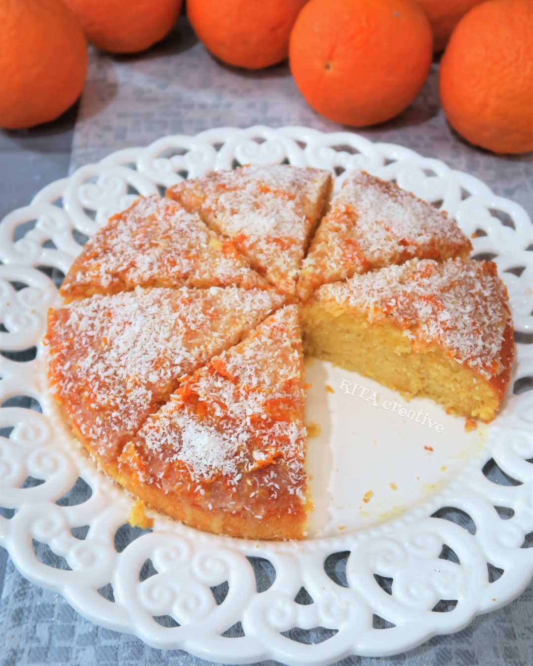 ucierane ciasto pomarańczowe