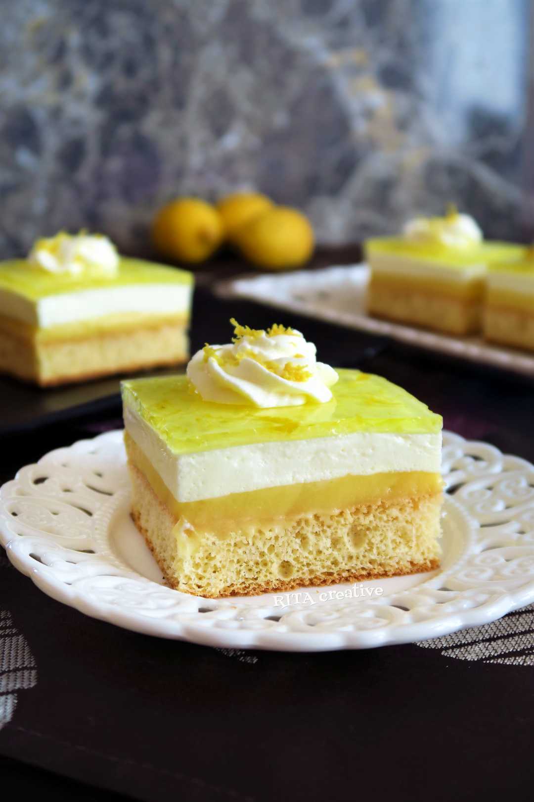 cytrynowe ciasto na wielkanoc cytrynowe ciasto z galaretką