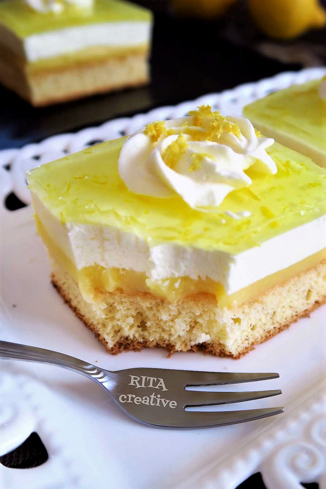 cytrynowe ciasto z gaaretką ciasto cytrynowa pychotka