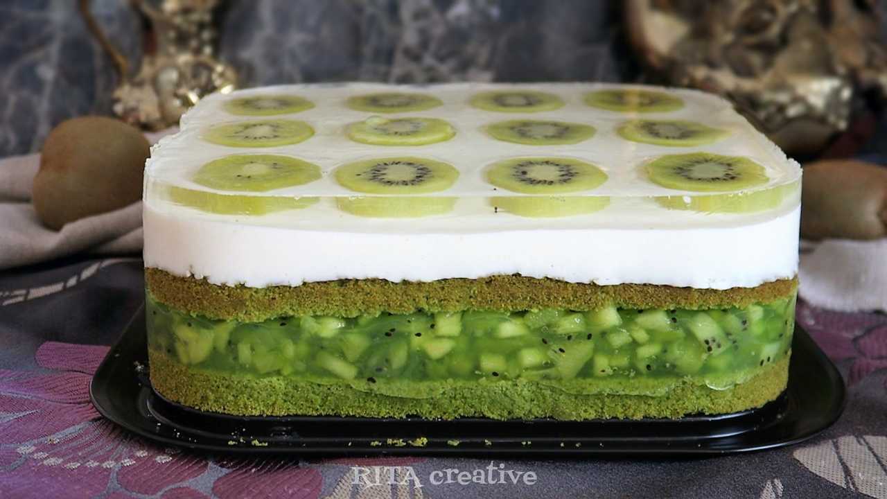 szpinakowe ciasto z kiwi ciasto ze szpinakiem i kiwi