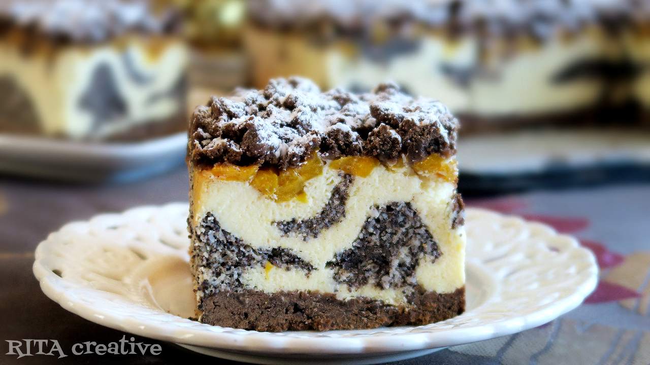 Seromakowiec z brzoskwiniami i kokosem Seromakowiec z brzoskwiniami