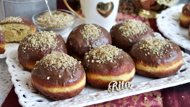 Pączki z Budyniem Karmelowym i Orzechami 5 (2)